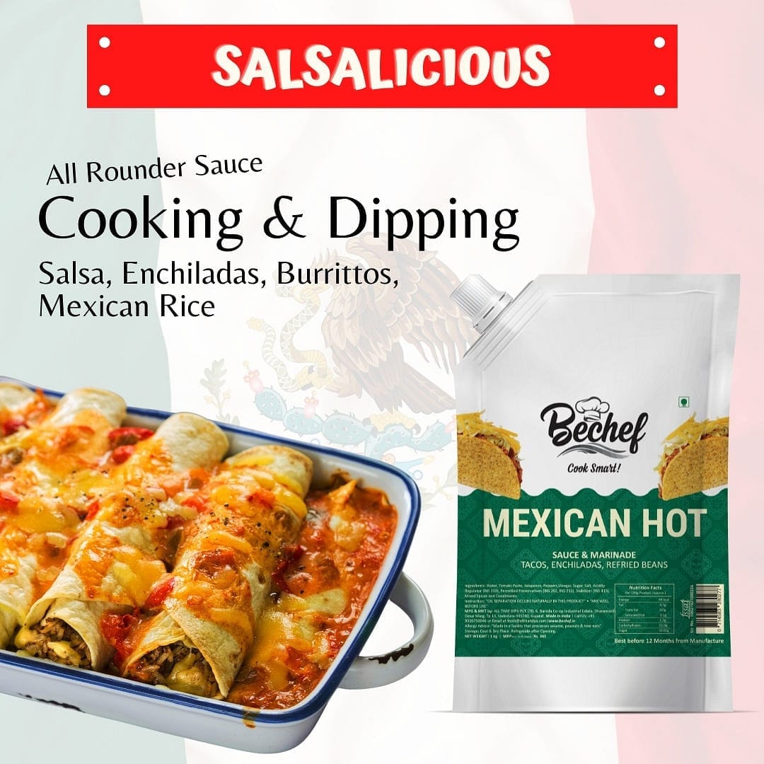 Mexican Hot Sauce - 1 Kg - Bulk Pack - Horeca - Bechef - Gourmet Pantry Essentials