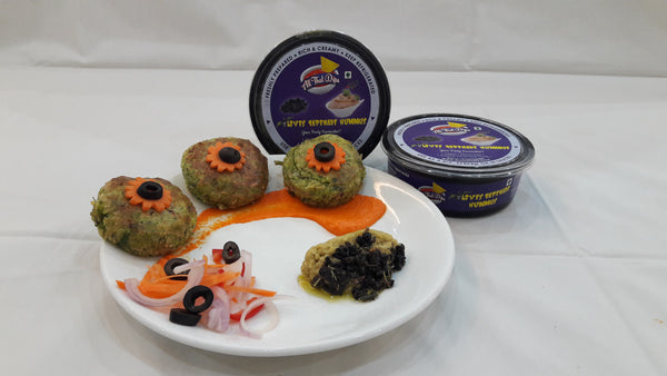 Dinner Party Recipe : Broccoli Cupcakes with Carrot Puree and Olive tapenade Hummus