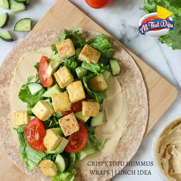 Allthatdips Recipe : CRISPY TOFU HUMMUS WRAPS | Lunch box ideas
