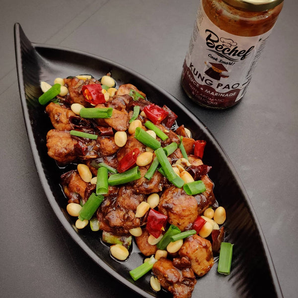 Classic Kung Pao Chicken Using Bechef Kung Pao Sauce :: Chef Tamil Chef
