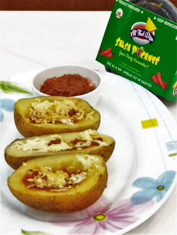 Allthatdips: Jacket potatoes with salsa
