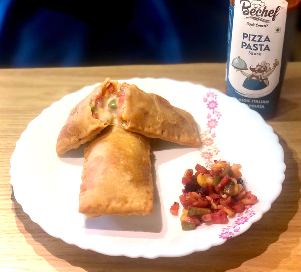 Cheesy pizza puffs by Chef Sandhya .. Insta  - #foodstoriesbysandhya