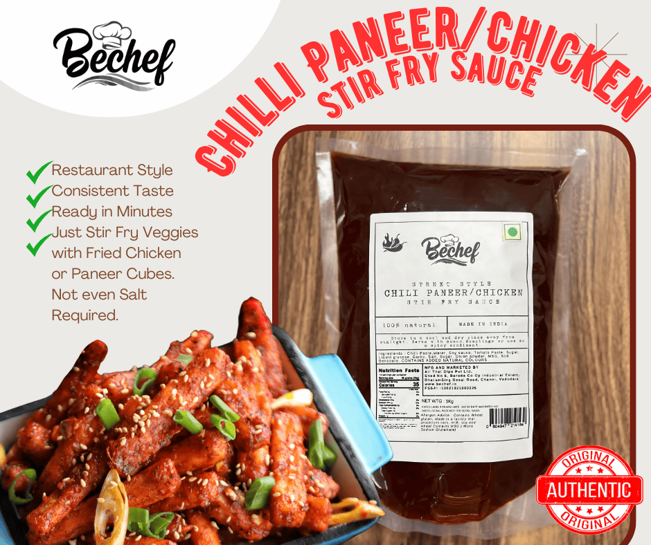 Restaurant Style Chilli Chicken/ Chilli Paneer Stir Fry Sauce.