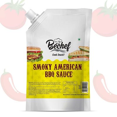 American Barbecue Sauce : Smoky BBQ : Marinade : 1 Kg : Bulk Pack Horeca - Bechef - Gourmet Pantry Essentials