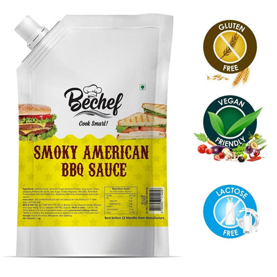 American Barbecue Sauce : Smoky BBQ : Marinade : 1 Kg : Bulk Pack Horeca - Bechef - Gourmet Pantry Essentials