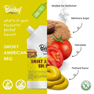 American Barbecue Sauce : Smoky BBQ : Marinade : 1 Kg : Bulk Pack Horeca - Bechef - Gourmet Pantry Essentials