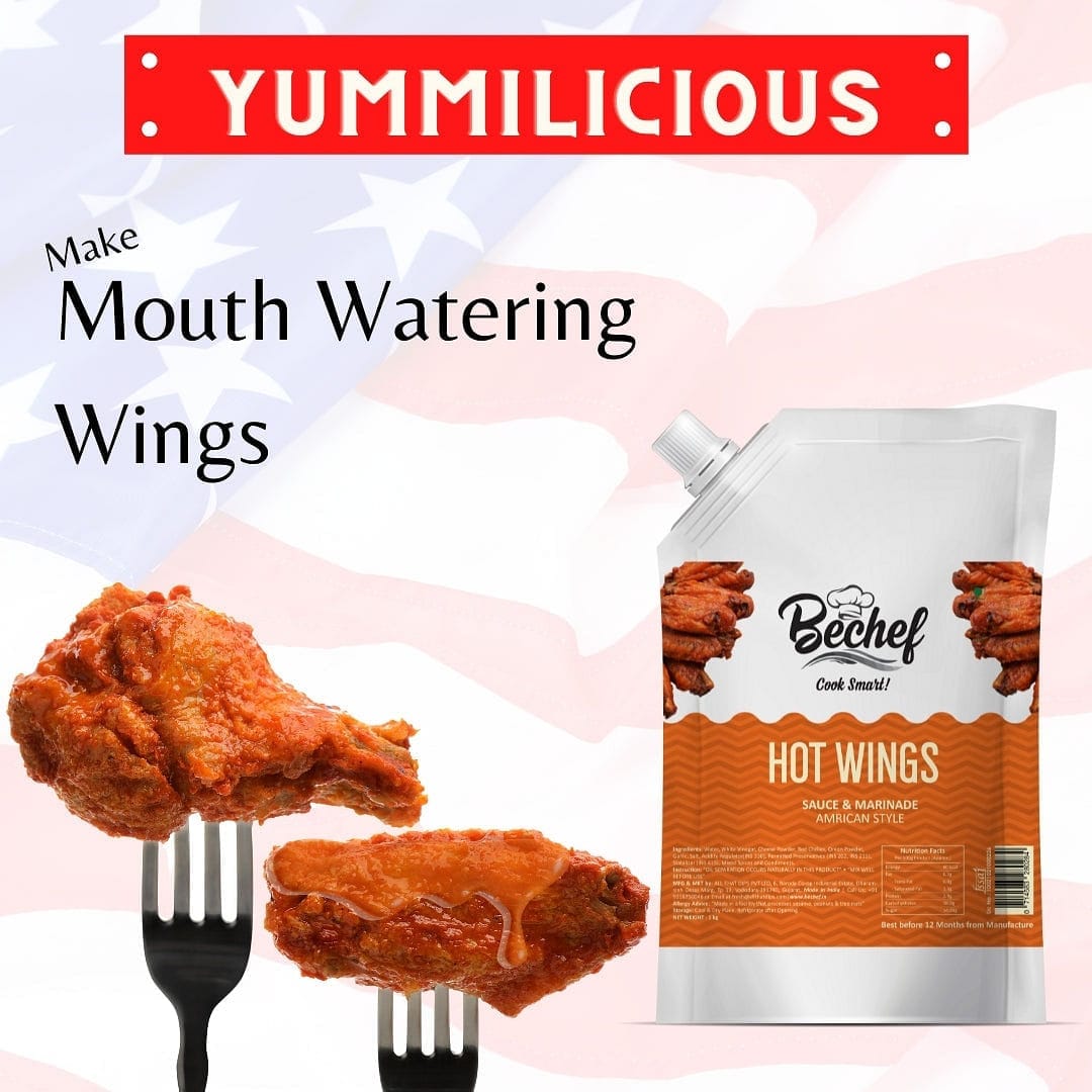 Hot Wings Sauce : Cooking sauce : 1 Kg : Bulk pack : Horeca - Bechef - Gourmet Pantry Essentials