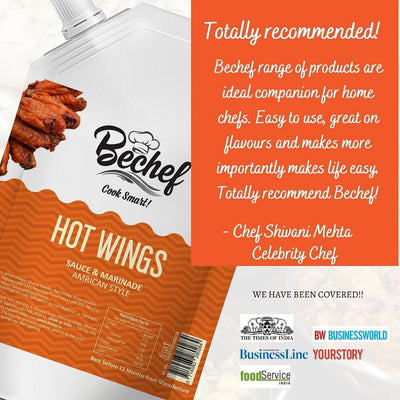 Hot Wings Sauce : Cooking sauce : 1 Kg : Bulk pack : Horeca - Bechef - Gourmet Pantry Essentials