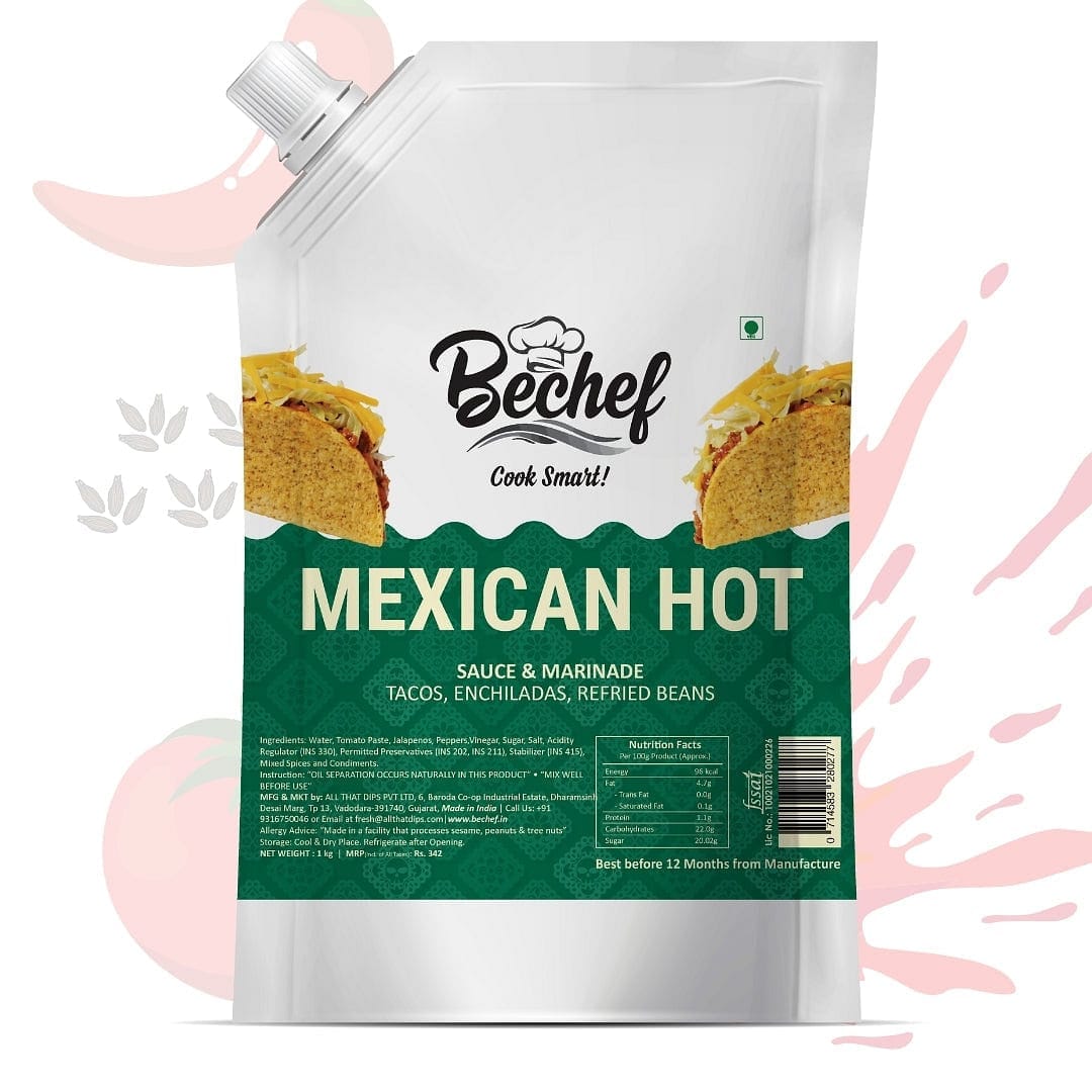 Mexican Hot Sauce - 1 Kg - Bulk Pack - Horeca - Bechef - Gourmet Pantry Essentials