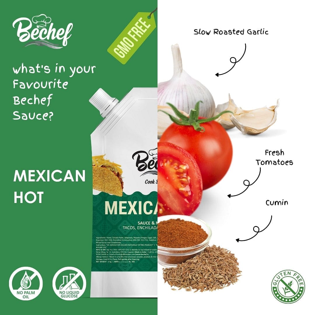 Mexican Hot Sauce - 1 Kg - Bulk Pack - Horeca - Bechef - Gourmet Pantry Essentials