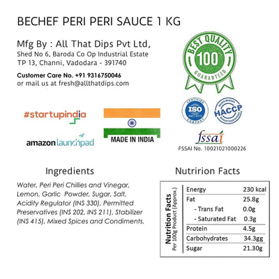 Peri Peri Sauce - 1 KG - Bechef - Gourmet Pantry Essentials