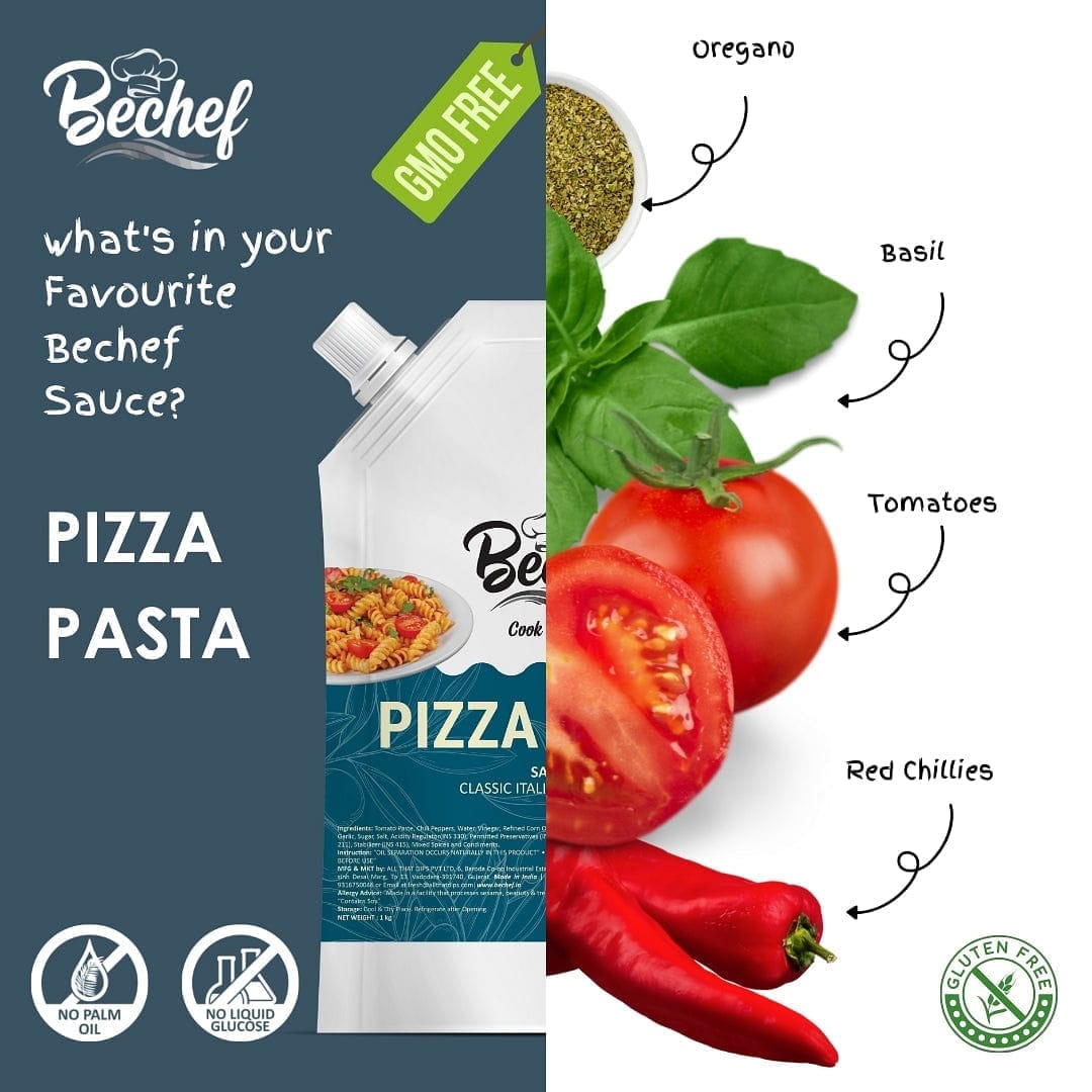 Pizza Pasta Sauce - 1 Kg - Bechef - Gourmet Pantry Essentials