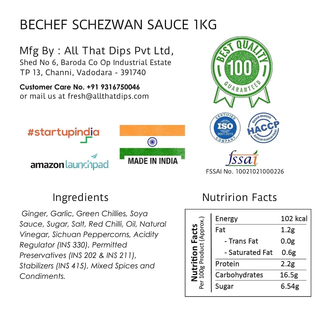 Schezwan Sauce - 1 Kg - Bechef - Gourmet Pantry Essentials