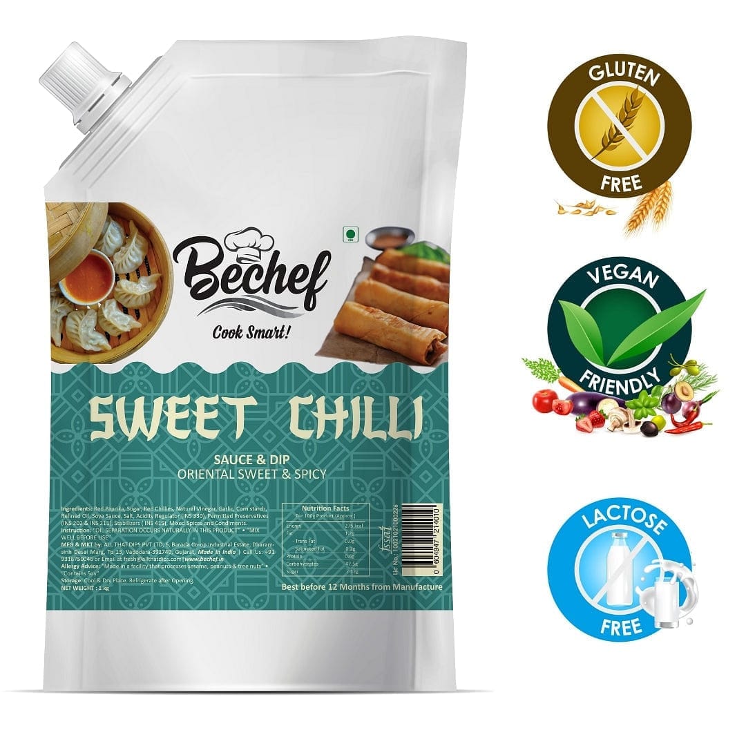 Sweet Chilli Sauce - 1 Kg : Bulk Pack Horeca - Bechef - Gourmet Pantry Essentials