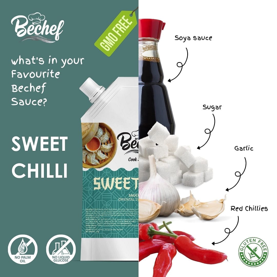 Sweet Chilli Sauce - 1 Kg : Bulk Pack Horeca - Bechef - Gourmet Pantry Essentials