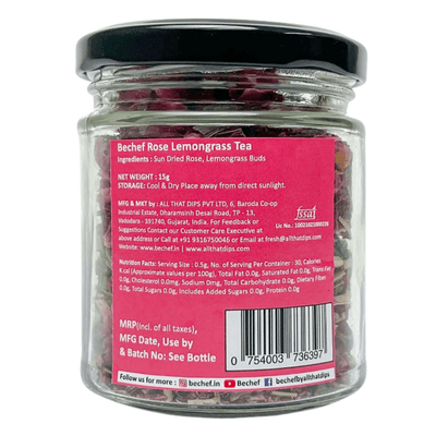 Rose Lemongrass Tea - Bechef - Gourmet Pantry Essentials