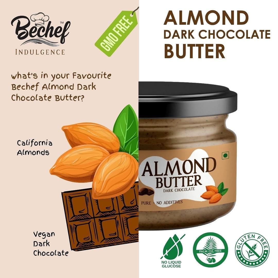 Dark Chocolate Almond Nut Butter - Bechef - Gourmet Pantry Essentials