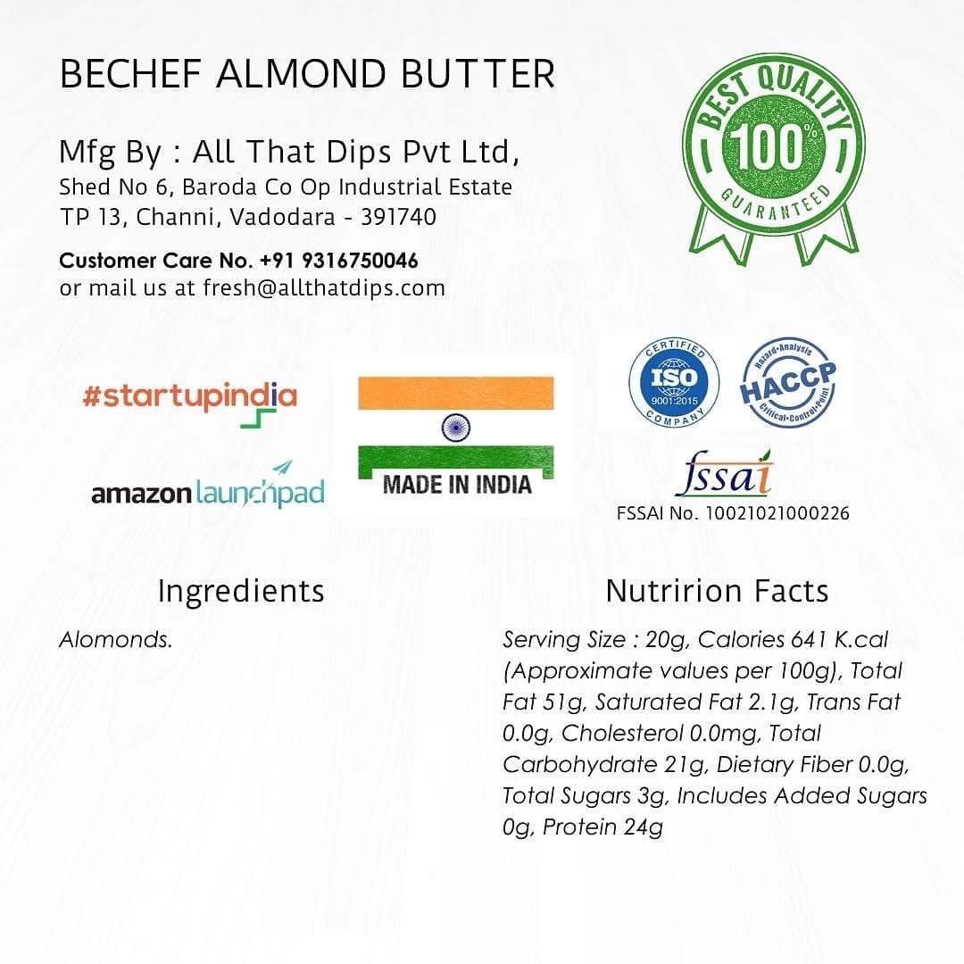 Almond Butter - Bechef - Gourmet Pantry Essentials