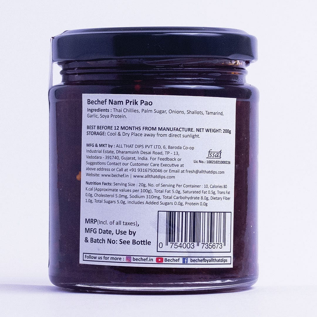 Nam Prik Pao : Thai Chilli Jam - Bechef - Gourmet Pantry Essentials