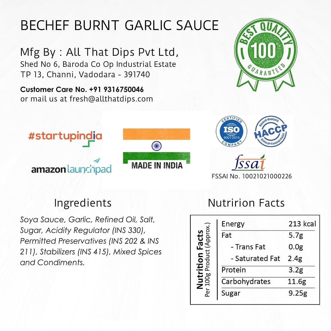 Burnt Garlic Sauce - Bechef - Gourmet Pantry Essentials
