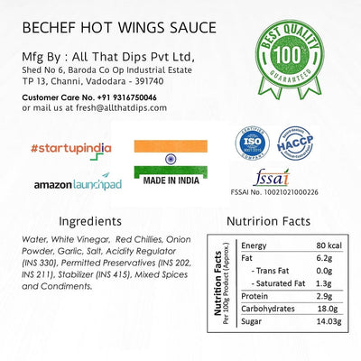 Hot Wings Sauce - Bechef - Gourmet Pantry Essentials