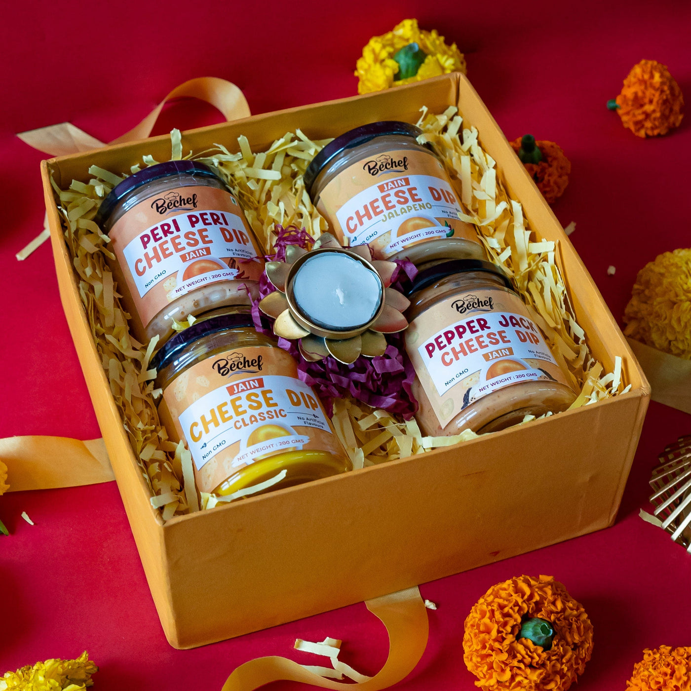 Diwali Jain Dips Gift Hamper : Premium Gifting for Diwali - Bechef - Gourmet Pantry Essentials