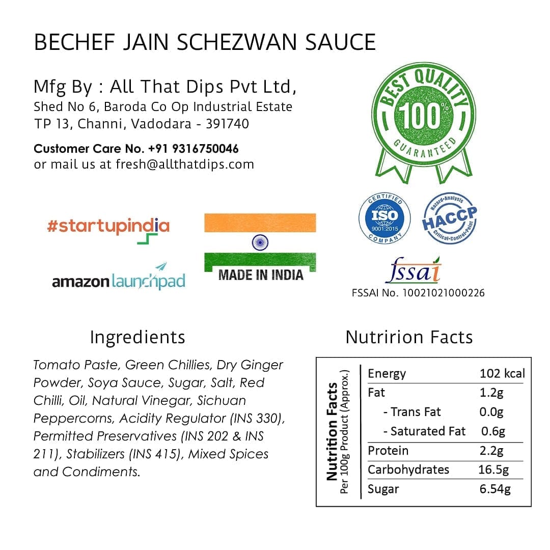 Jain Schezwan Sauce - Bechef - Gourmet Pantry Essentials