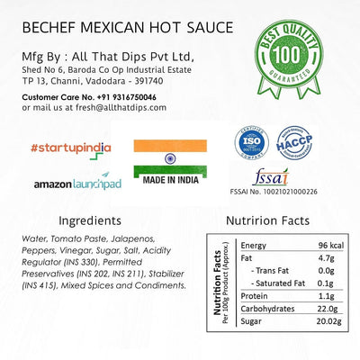 Mexican Hot Sauce - Bechef - Gourmet Pantry Essentials
