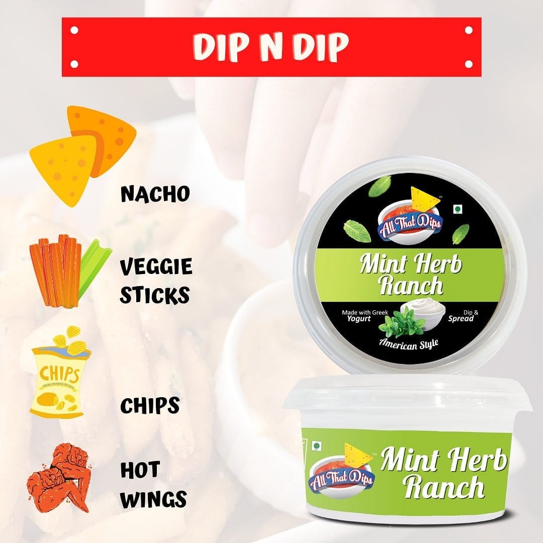Herb Ranch Dip Ranch Buy AllThatDips Mint Herb Ranch Online - 150 gms – Bechef - Gourmet ...