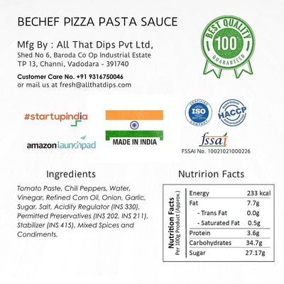 Pizza Pasta Sauce - Bechef - Gourmet Pantry Essentials