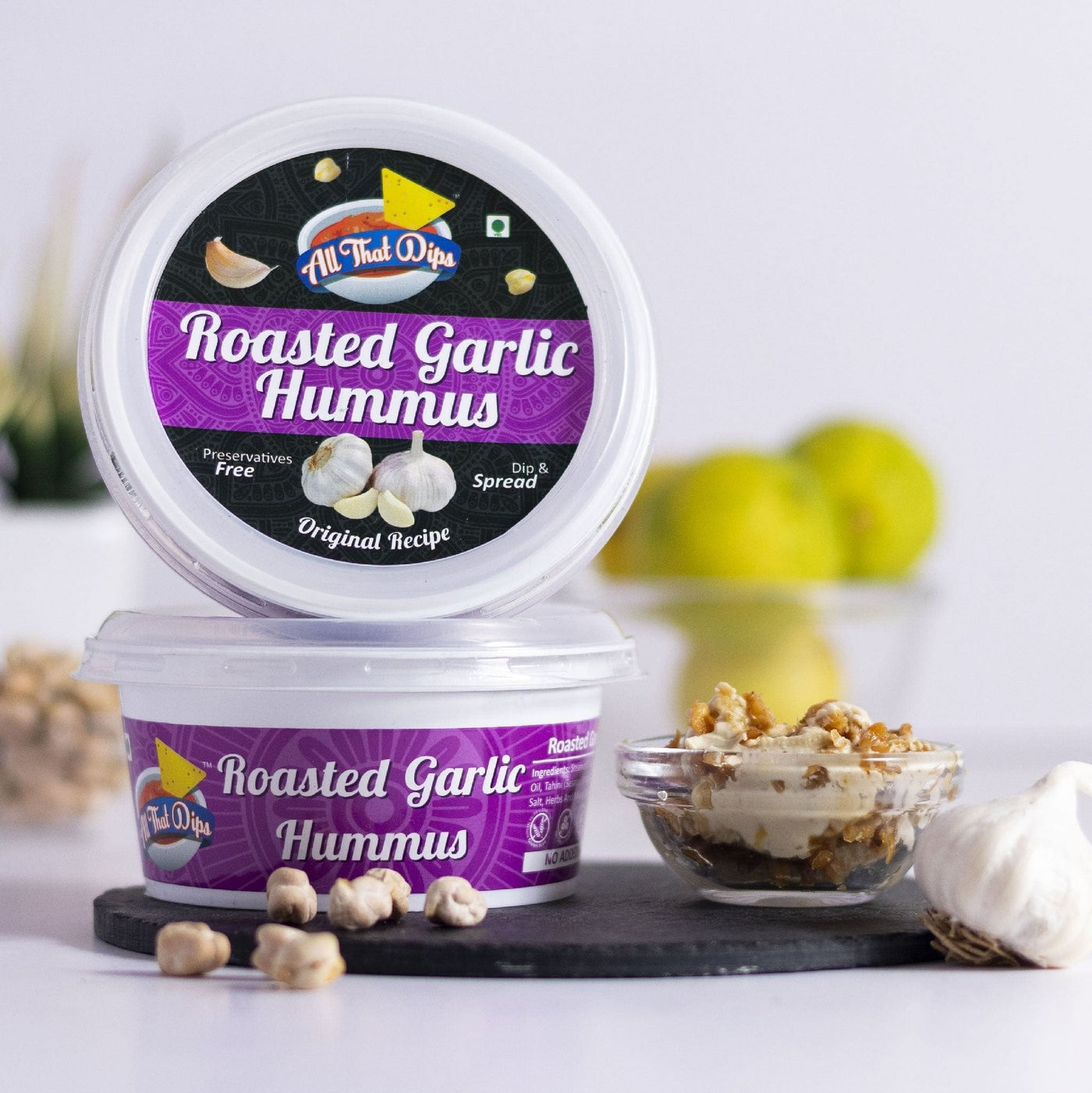 Roasted Garlic Hummus - Bechef - Gourmet Pantry Essentials