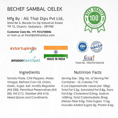 Sambal Oelek - Bechef - Gourmet Pantry Essentials