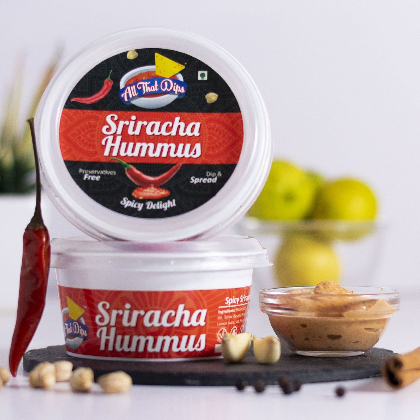 Spicy Sriracha Hummus - Bechef - Gourmet Pantry Essentials