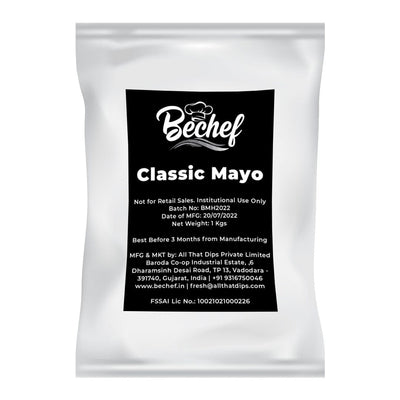 Low Fat Vegan Mayonnaise - 1 KG Bulk Pack - Bechef - Gourmet Pantry Essentials