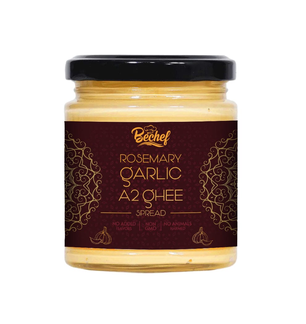 Rosemary Garlic A2 Desi Cow Ghee Spread - Bechef - Gourmet Pantry Essentials